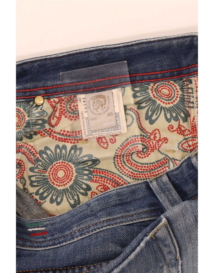 Diesel Herren Lugger Straight Jeans W30 L34 Blaue Baumwolle