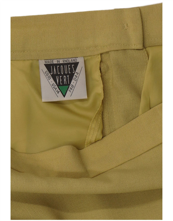 JAQUES VERT Damen Midi-Rock mit hoher Taille, gerader Rock, UK 18, XL, W33, Grün