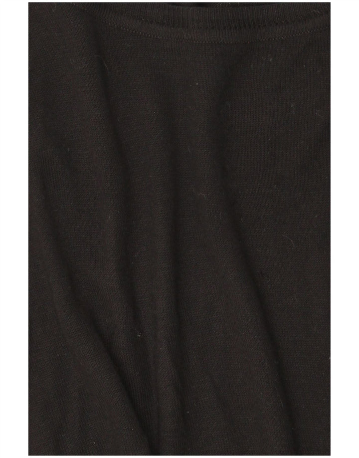 Zara Damen-Pullover mit U-Boot-Ausschnitt, Gr. 14, mittlere schwarze Viskose
