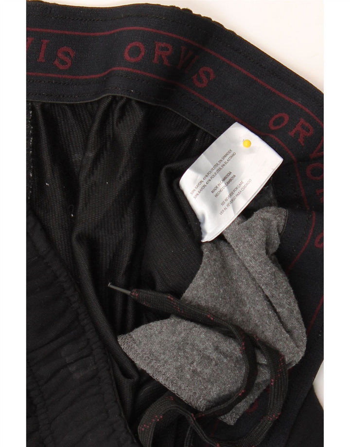 ORVIS Mens Tracksuit Trousers Large Black Rayon Vintage Orvis and Second-Hand Orvis from Messina Hembry 