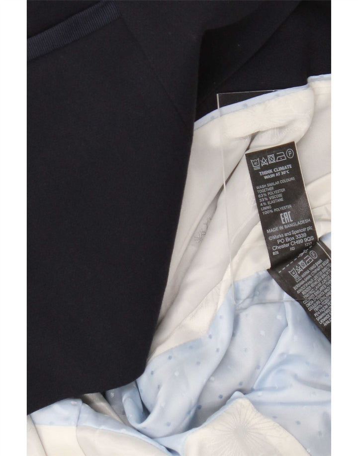 Marks & Spencer Damen 1-Knopf-Blazerjacke, UK 12, mittleres Marineblau