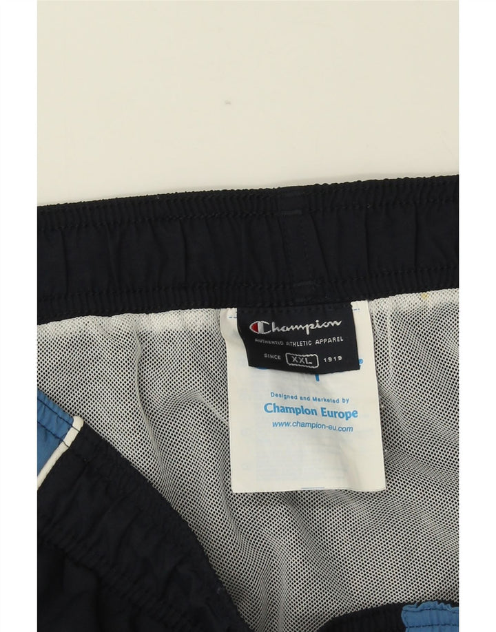 Champion Herren Badeshorts 2XL Marineblau Colourblock Polyamid