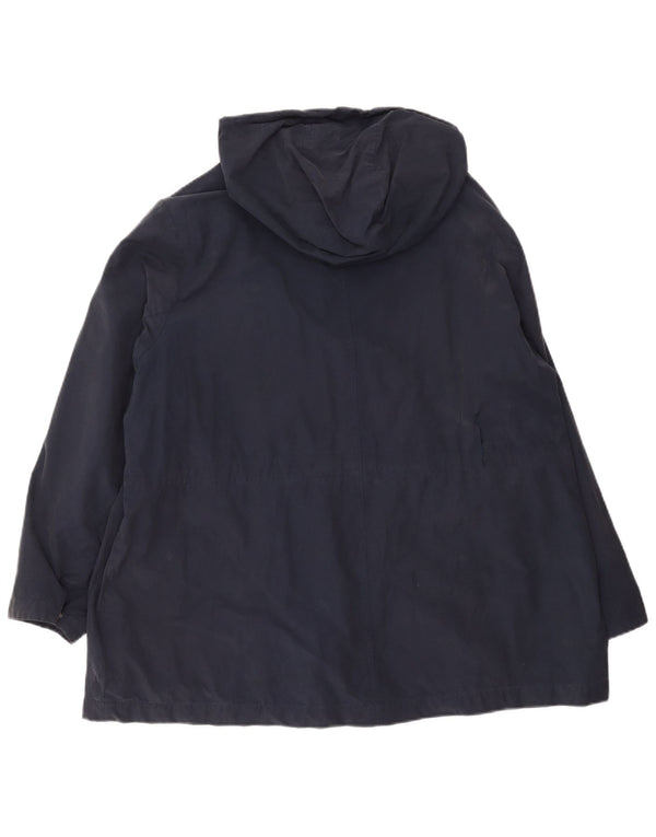Marks & Spencer Damen-Parka mit Kapuze, UK 24 4XL, Marineblau, Baumwolle