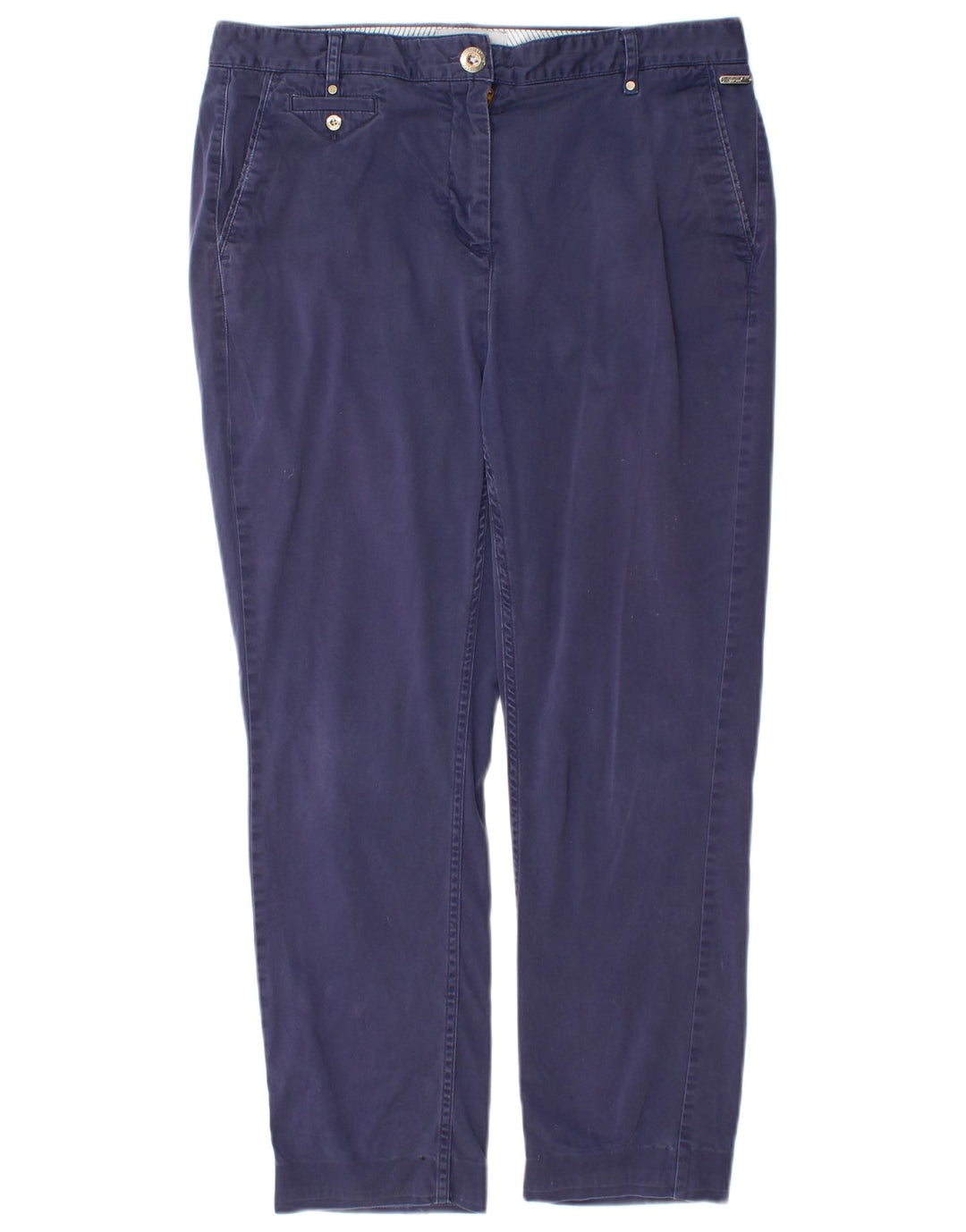 MARKS & SPENCER Damen Chinohose UK 12 M W30 L26 Marineblau