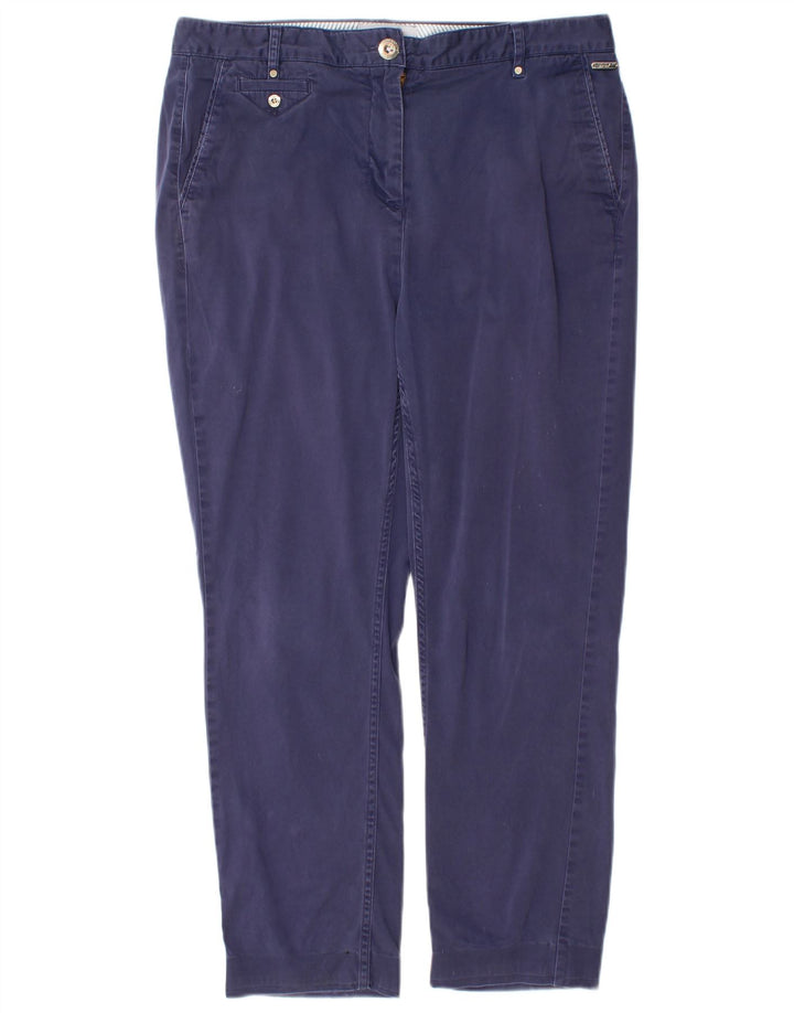MARKS & SPENCER Damen Chinohose UK 12 M W30 L26 Marineblau