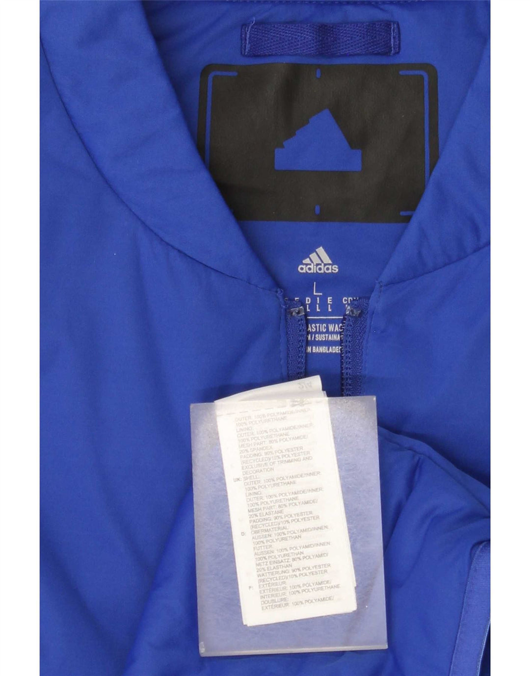 Adidas Herren ärmellose Trainingsjacke, groß, blau, Polyamid