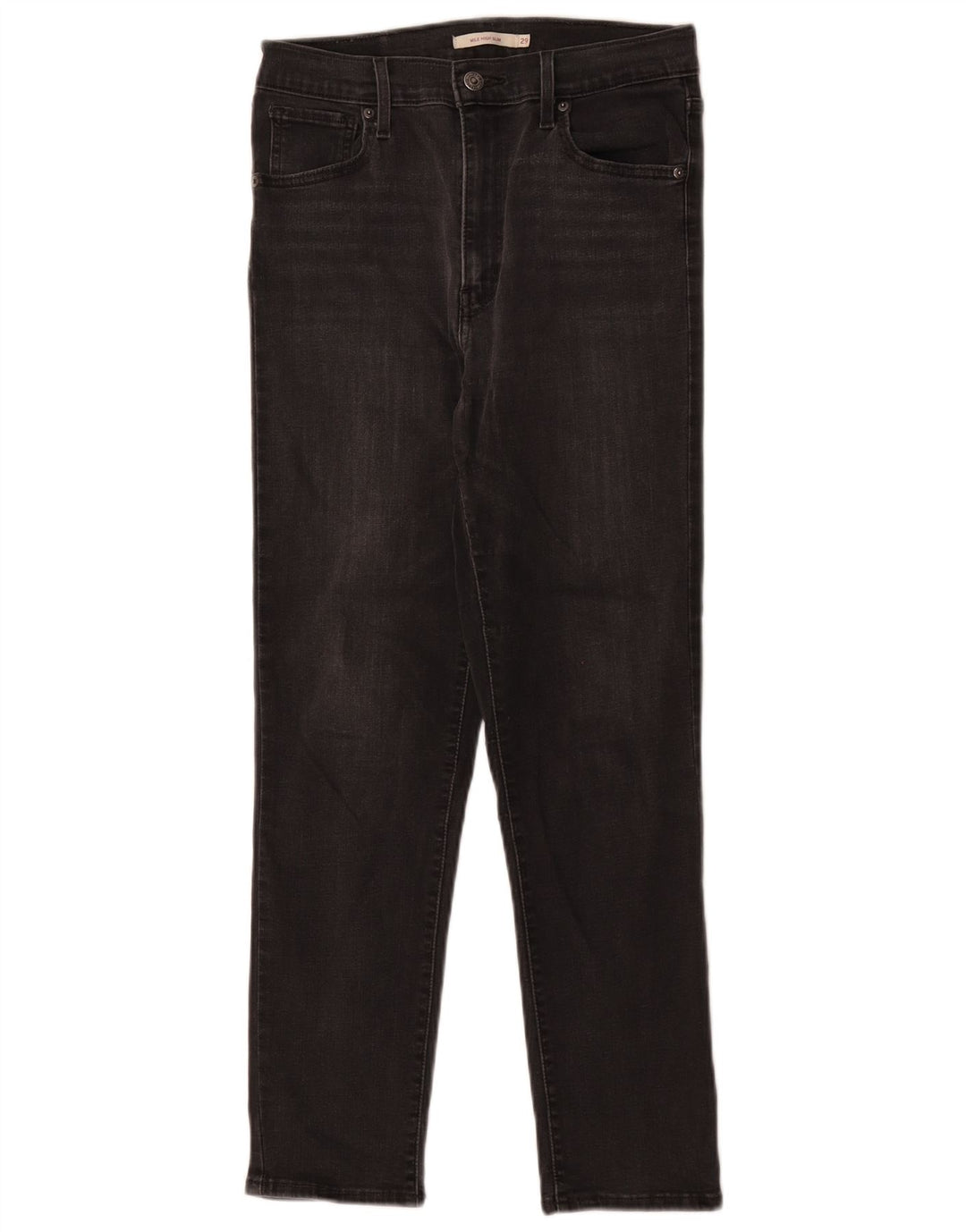 Levi's Damen Mile High Slim Jeans W29 L26 Schwarze Baumwolle