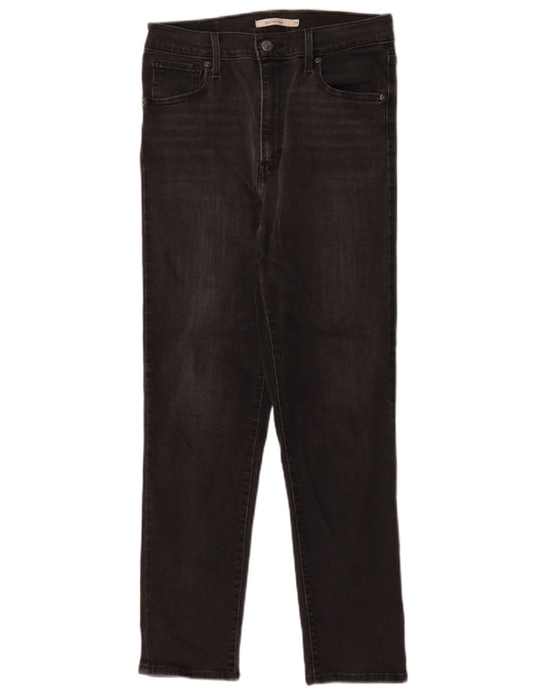Levi's Damen Mile High Slim Jeans W29 L26 Schwarze Baumwolle