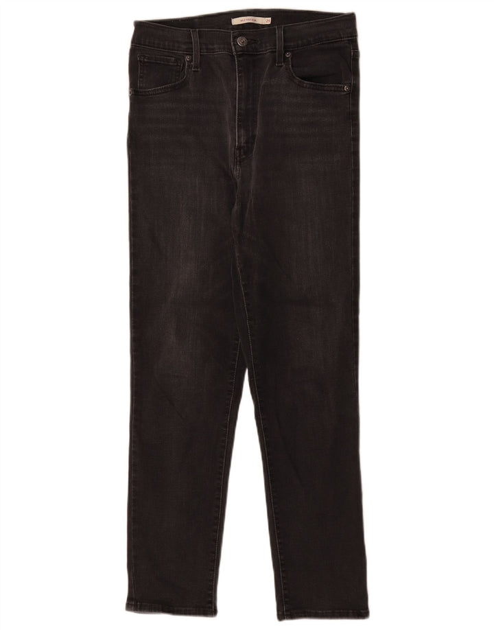 Levi's Damen Mile High Slim Jeans W29 L26 Schwarze Baumwolle