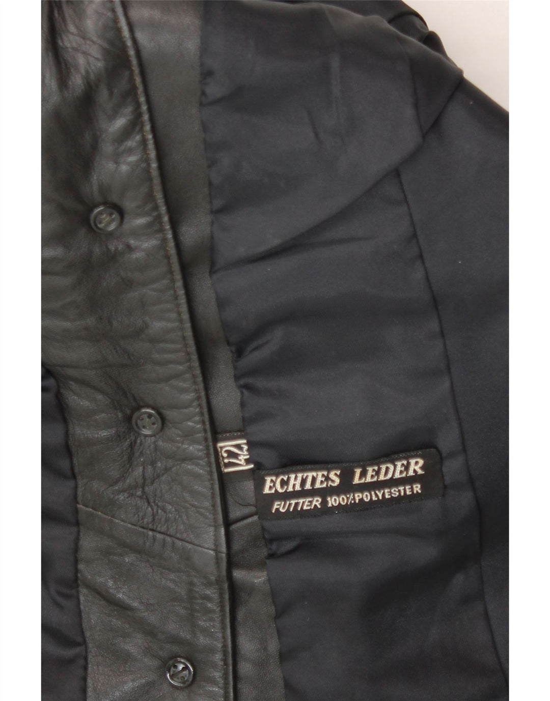 VINTAGE Womens Leather Jacket IT 42 Medium Black Leather Vintage Vintage and Second-Hand Vintage from Messina Hembry 