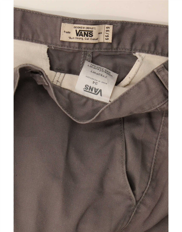 Vans Gerade Chinohose für Herren, W34, L33, Grau, Baumwolle