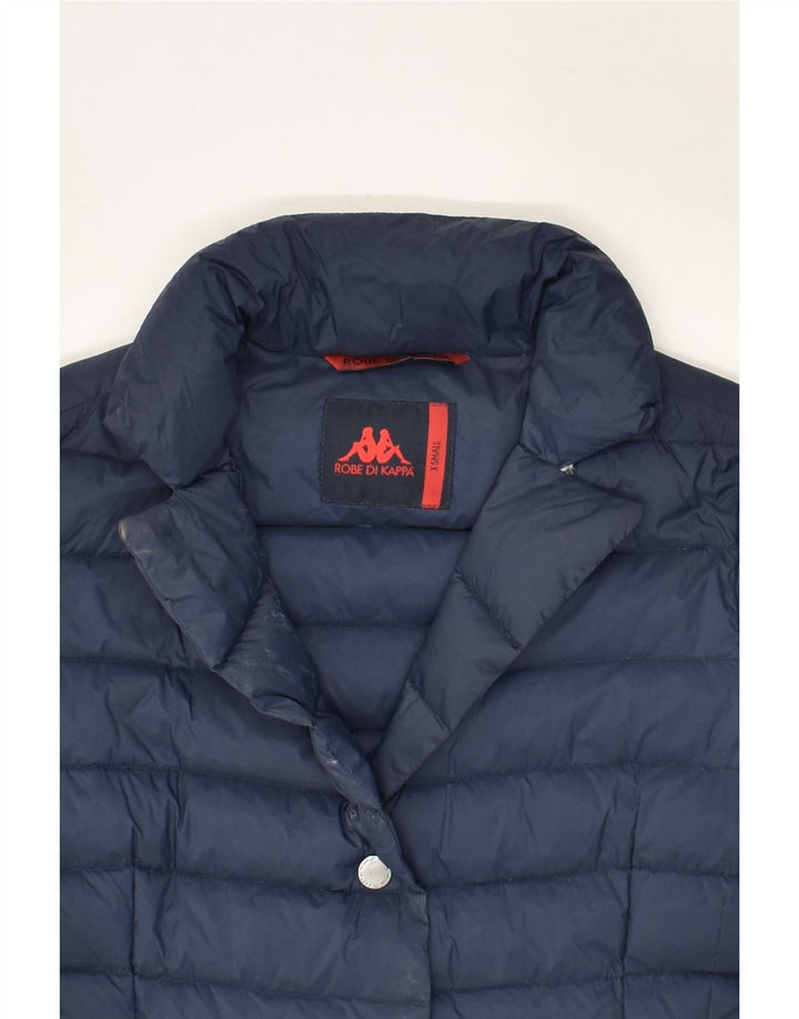 KAPPA Womens Padded Jacket UK 6 XS Navy Blue Nylon | Vintage Kappa | Thrift | Second-Hand Kappa | Used Clothing | Messina Hembry 