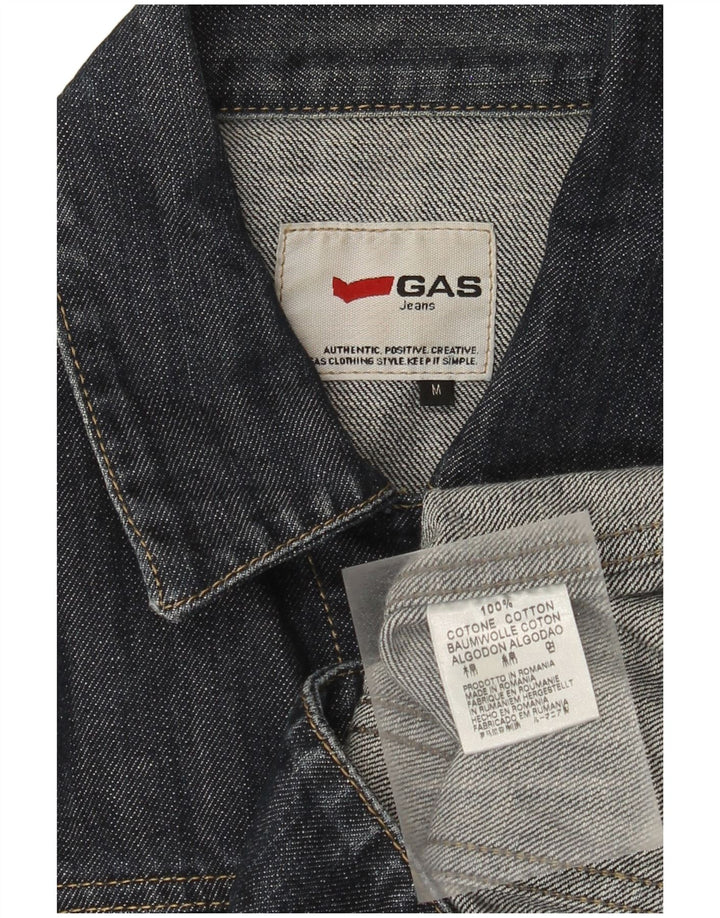 Gas Womens Crop Denim Jacke UK 12 Medium Marineblau Baumwolle