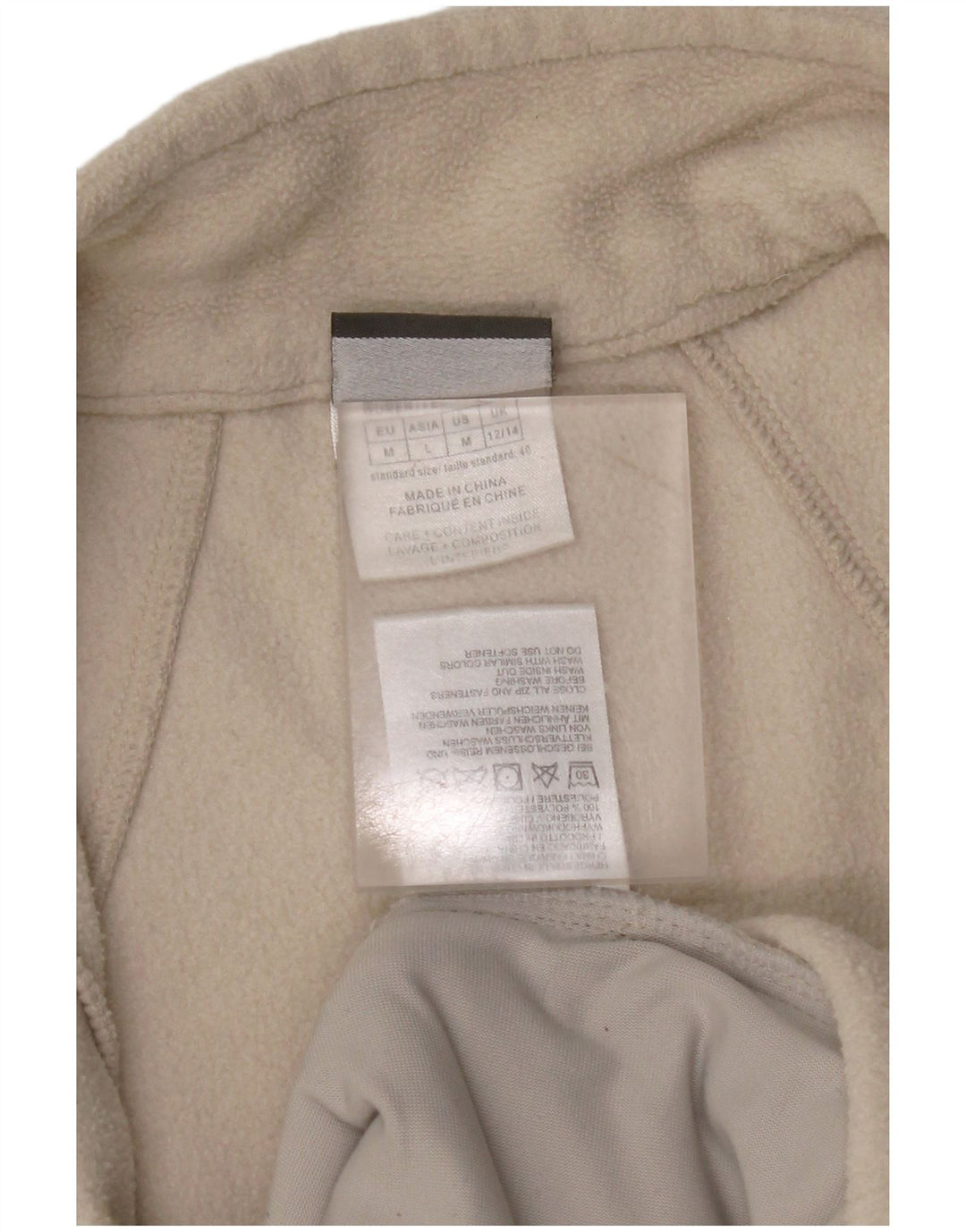 JACK WOLFSKIN Damen Fleecejacke UK 12/14 Medium Off White Polyester