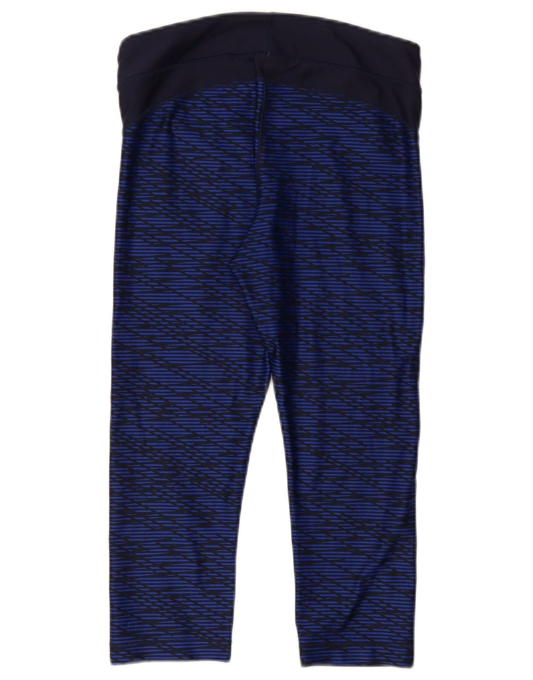 UNDER ARMOUR Damen Capri-Leggings UK 14 Medium Navy Blue Geometrisch