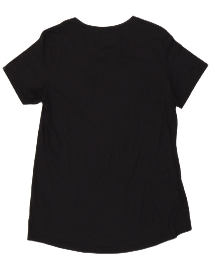 Reebok Damen T-Shirt Top UK 14 Medium Schwarz