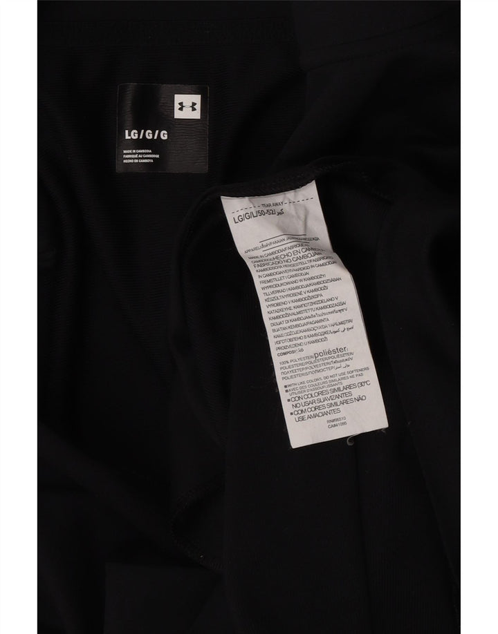 Under Armour Herren-Trainingsanzug-Top-Jacke, großes schwarzes Farbblock-Polyester