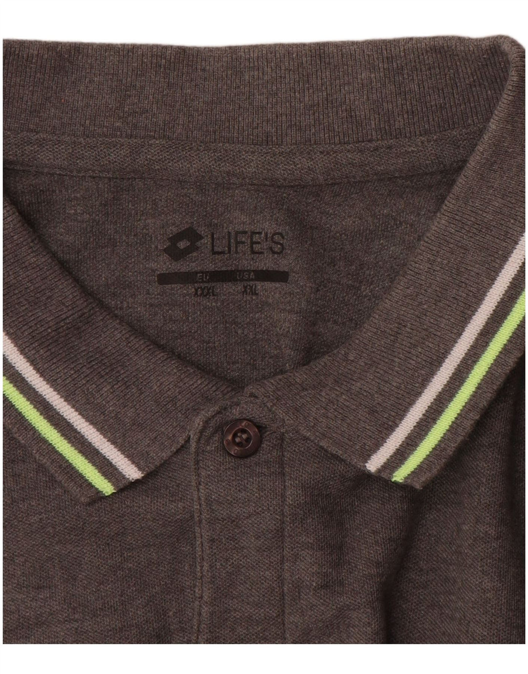 LOTTO Herren Poloshirt 2XL Grau Baumwolle