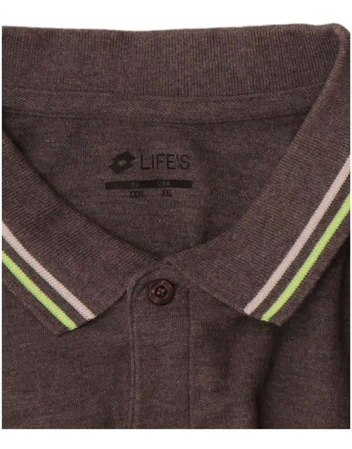 LOTTO Herren Poloshirt 2XL Grau Baumwolle