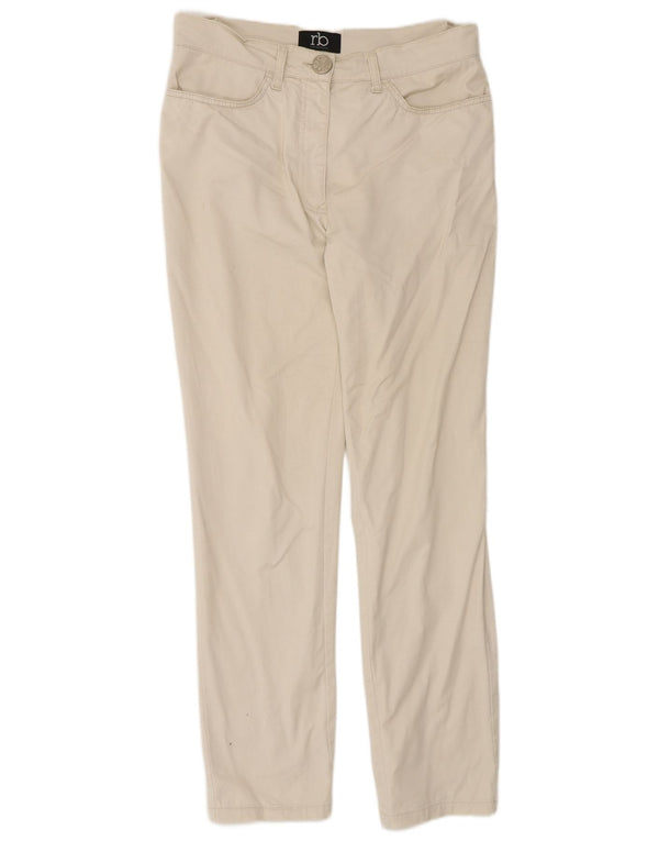 Roccobarocco Damen Slim Freizeithose EU 38 Medium W30 L31 Off White