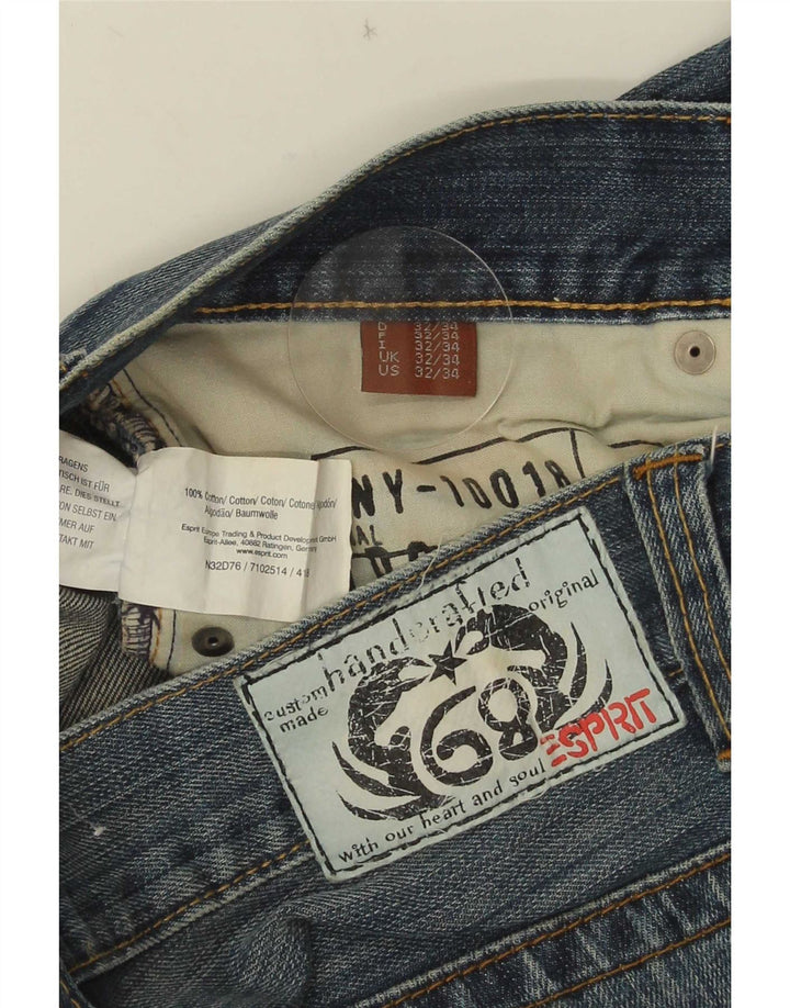 Esprit Herren Straight Jeans W32 L34 Blaue Baumwolle