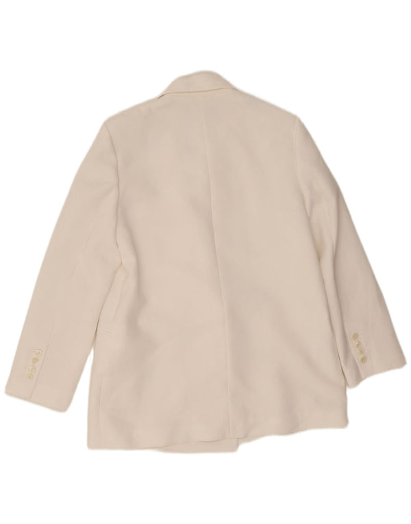 Zweireihiger Blazer für Damen von Zara, UK 14, Mittelweiß, Polyester
