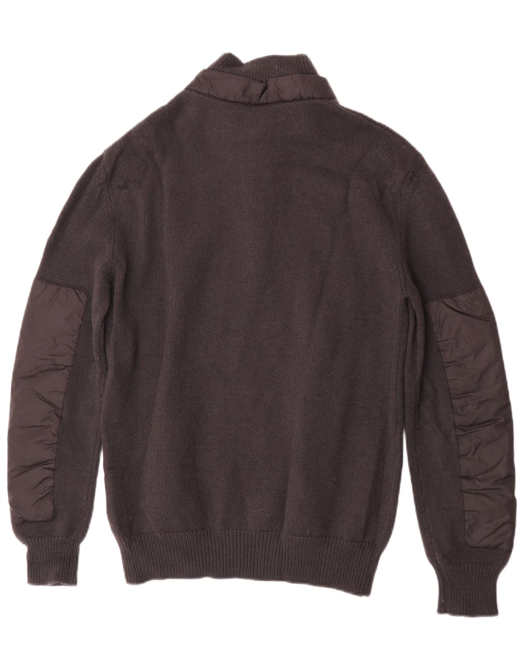 Moncler Herren-Pullover mit Reißverschluss am Hals, große graue Wolle