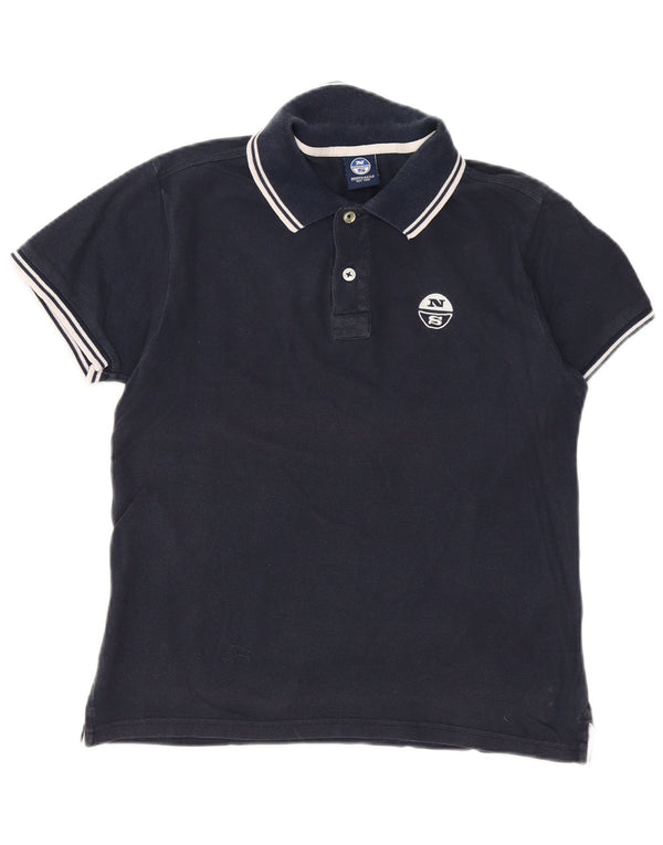 North Sails Poloshirt für Jungen, 13–14 Jahre, marineblau, gestreift, Baumwolle