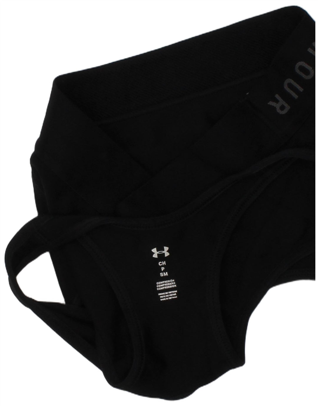 Under Armour Damen Kompressions-Sport-BH mit Grafik, Größe S, Schwarz, Sport