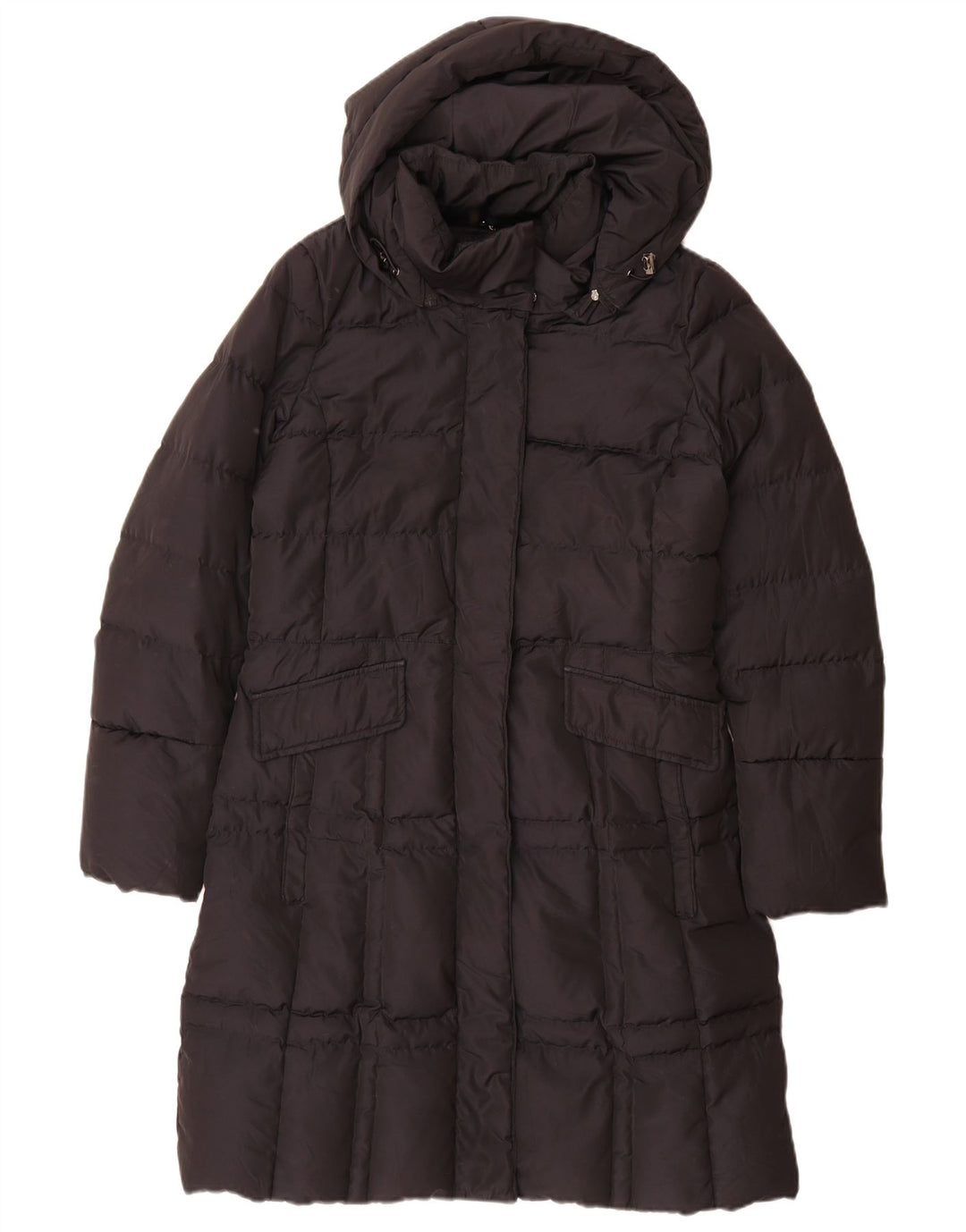 Geox Womens Hooded Wattierter Mantel UK 12 Mittelschwarzes Polyester