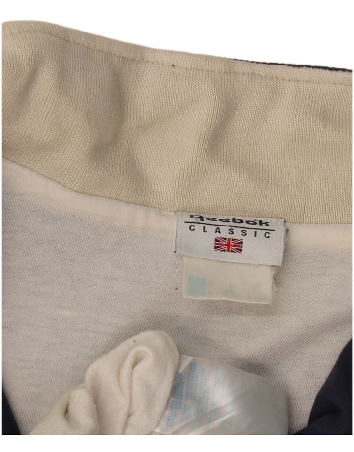 Reebok Herren Graphic Trainingsanzug Top Jacke UK 42 XL Blau Colourblock