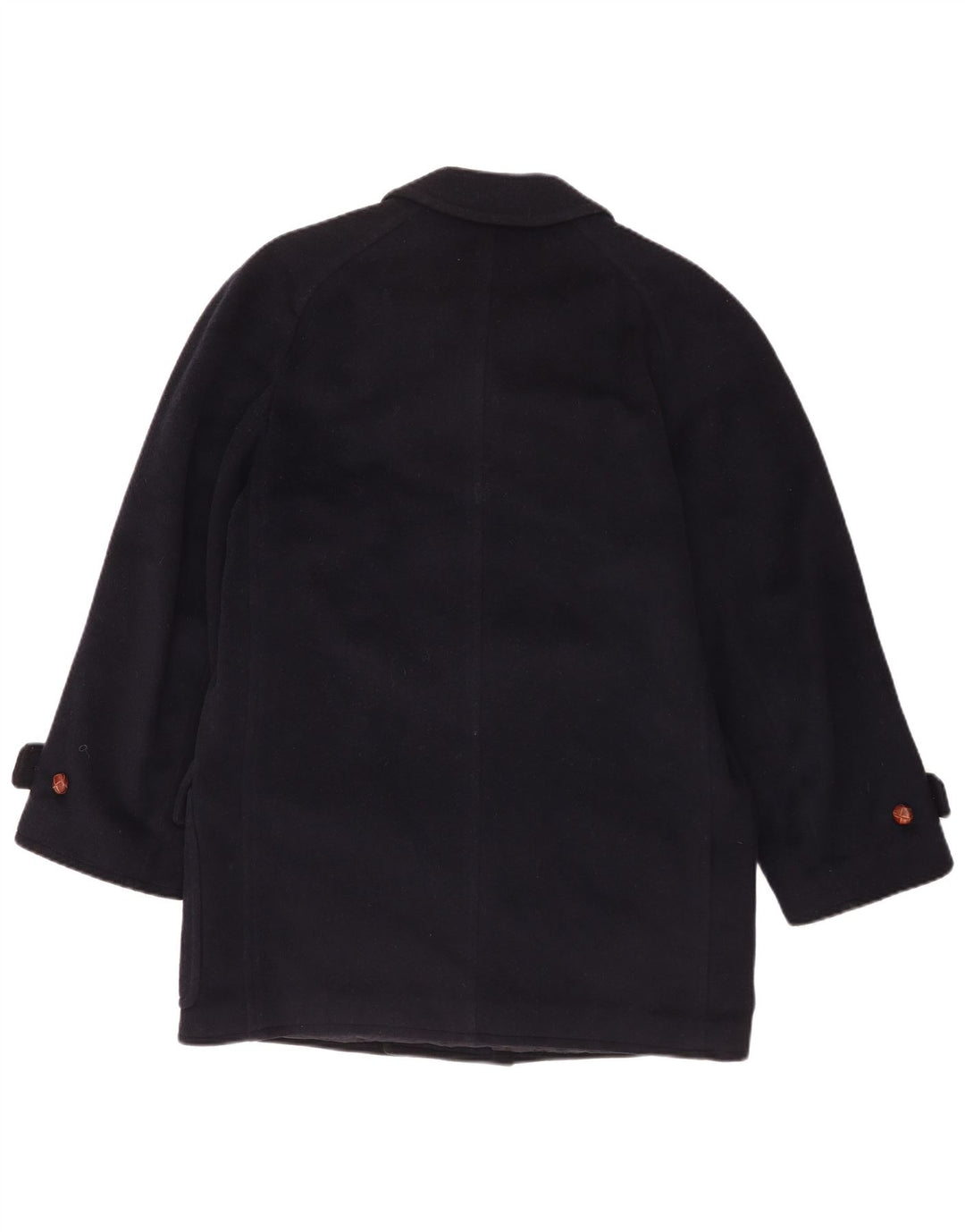 Les Copains Zweireihiger Herrenmantel UK 36 Small Marineblaue Wolle