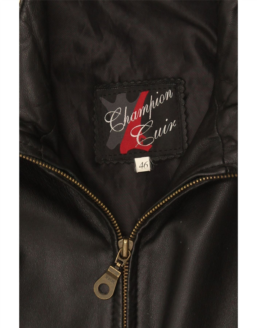 Vintage Herren Lederjacke IT 46 Small Black Colourblock