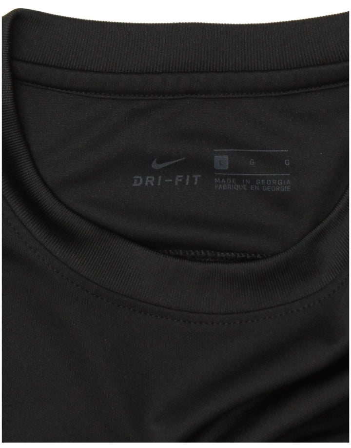 Nike Herren Dri Fit T-Shirt Top Large Schwarz