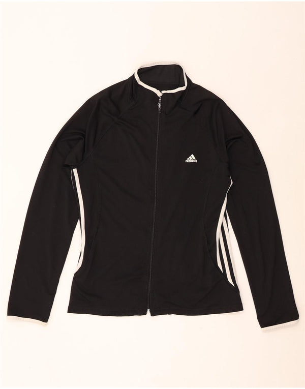 Adidas Damen Trainingsanzug Top Jacke UK 18 XL Schwarz Colourblock