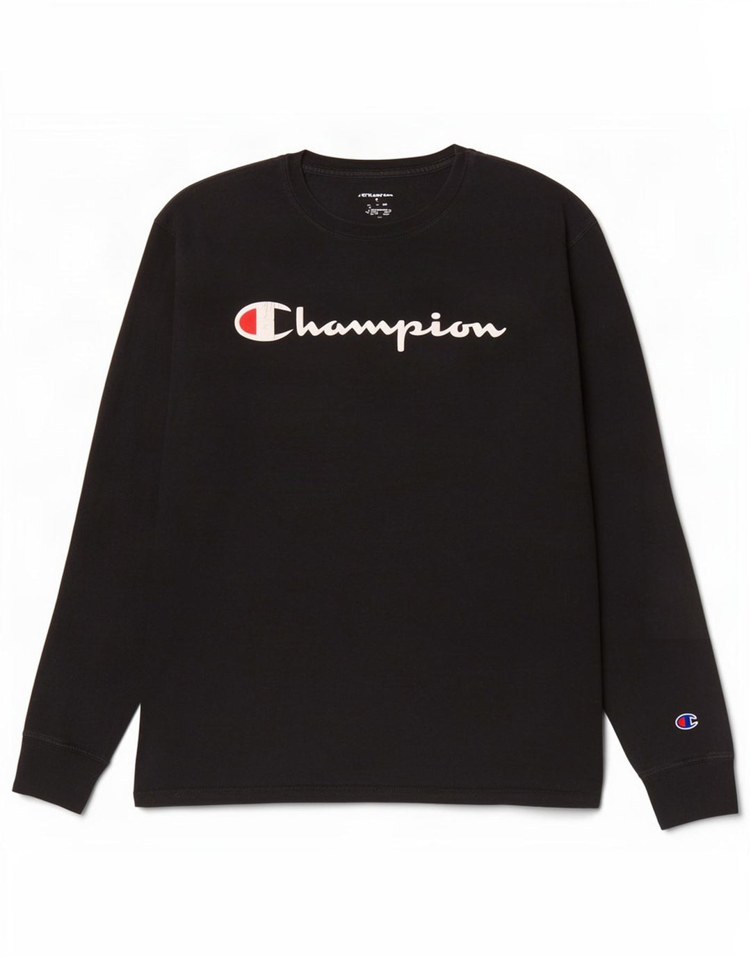 Champion Herren Graphic Top Langarm Medium Schwarz