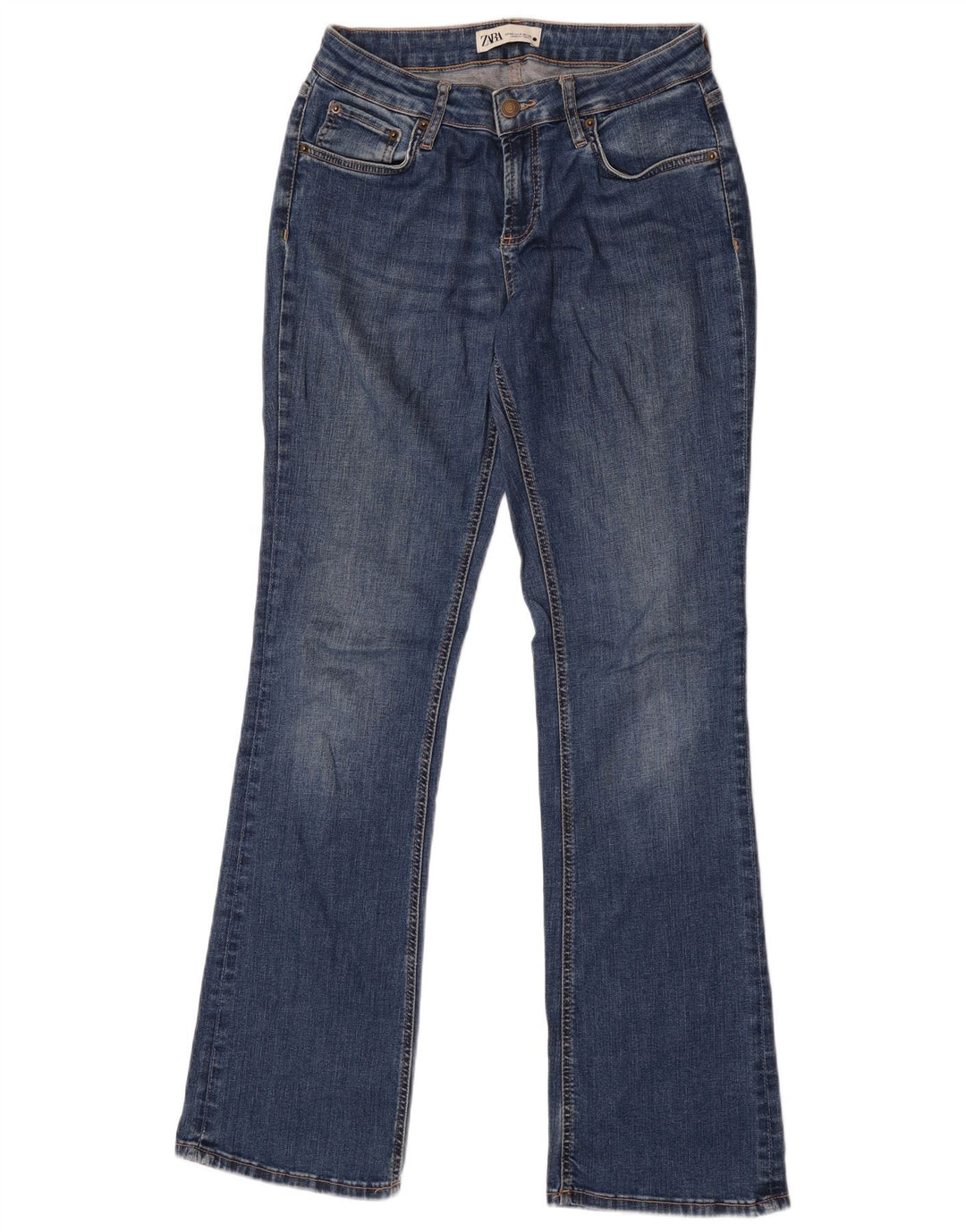 Zara Damen Bootcut Jeans EU 40 Medium W30 L32 Blaue Baumwolle