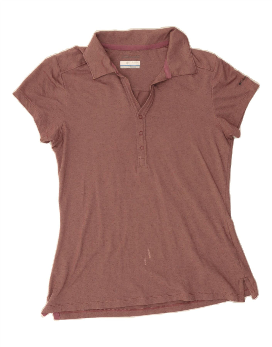 COLUMBIA Womens Polo Shirt UK 12 Medium Maroon Vintage Columbia and Second-Hand Columbia from Messina Hembry 