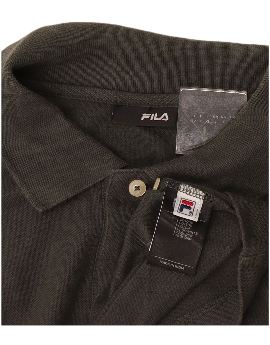 FILA Herren-Poloshirt, große graue Baumwolle