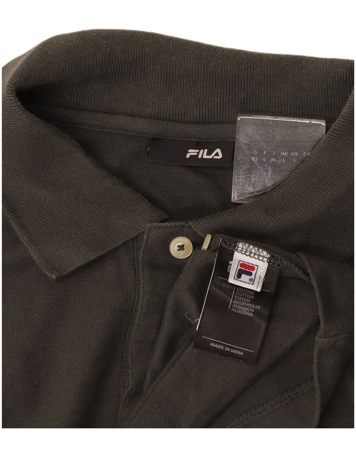 FILA Herren-Poloshirt, große graue Baumwolle