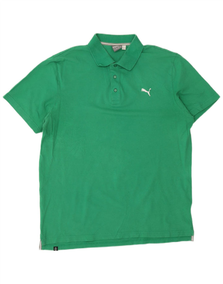 PUMA Herren Poloshirt XL Grüne Baumwolle