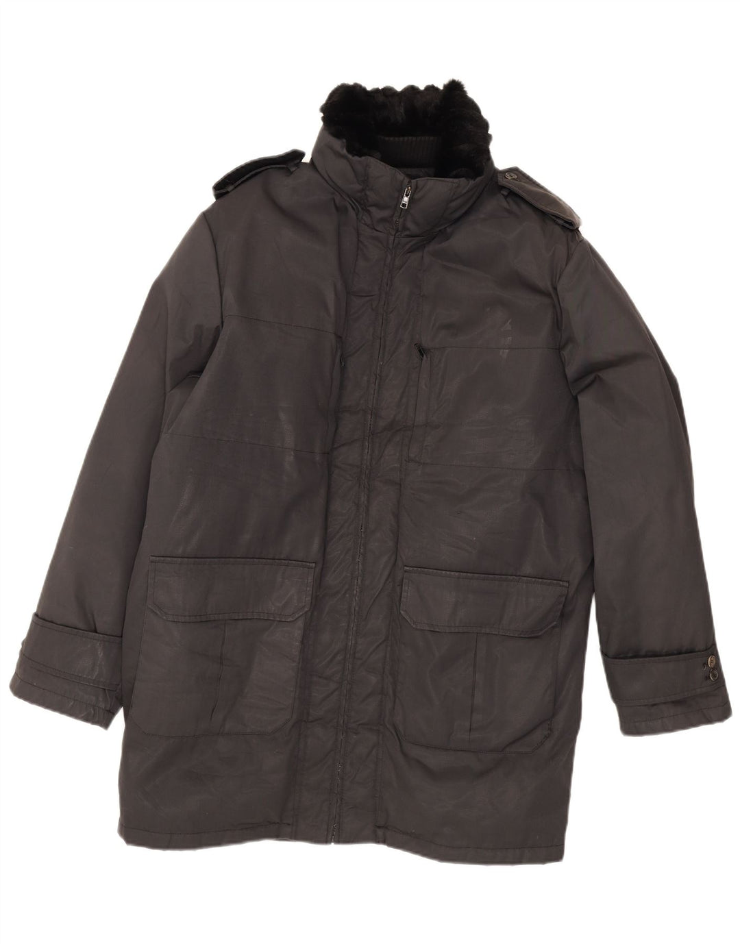 Blumarine Herren Parka Jacke UK 40 Large Schwarz