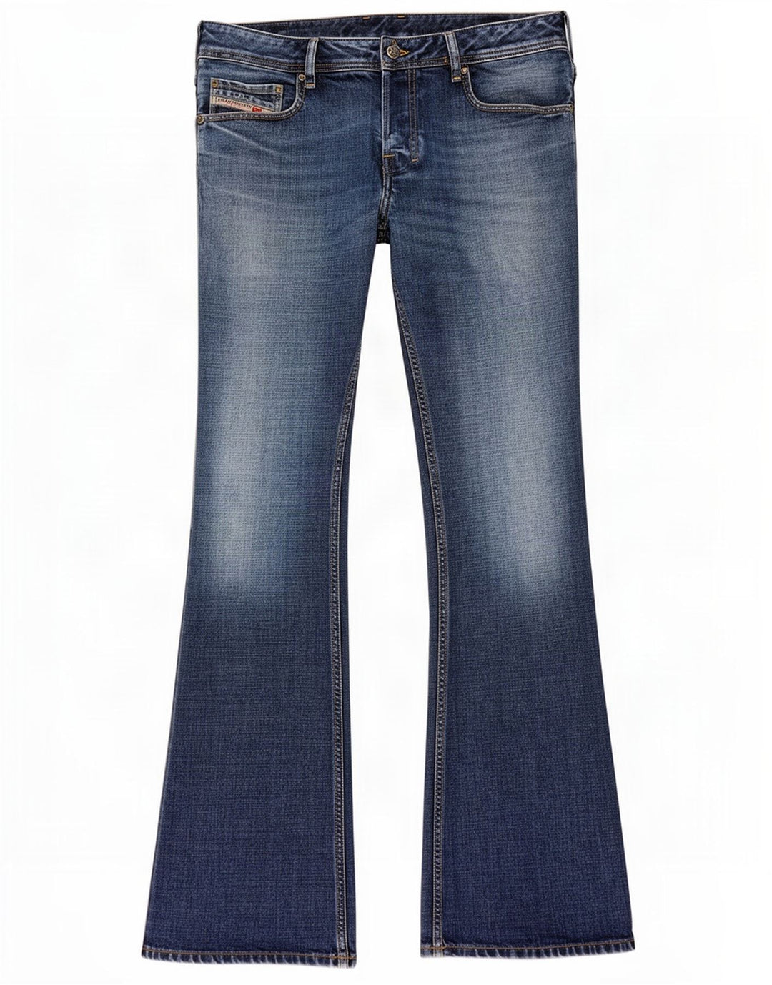 Diesel Herren Bootcut Jeans W32 L31 Blaue Baumwolle