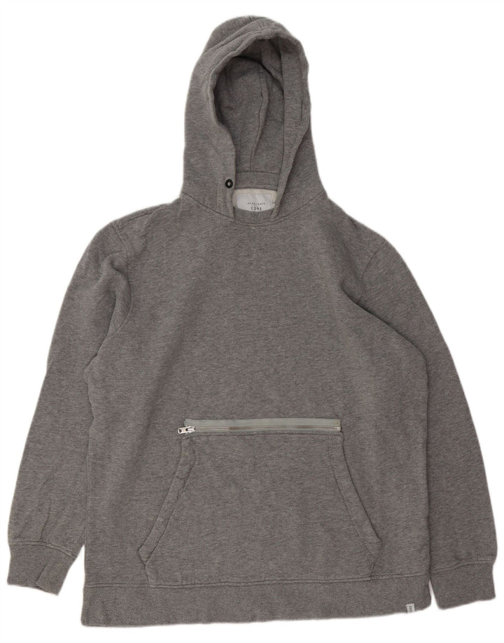JACK & JONES Herren-Kapuzenpullover mit Grafik, groß, graue Baumwolle