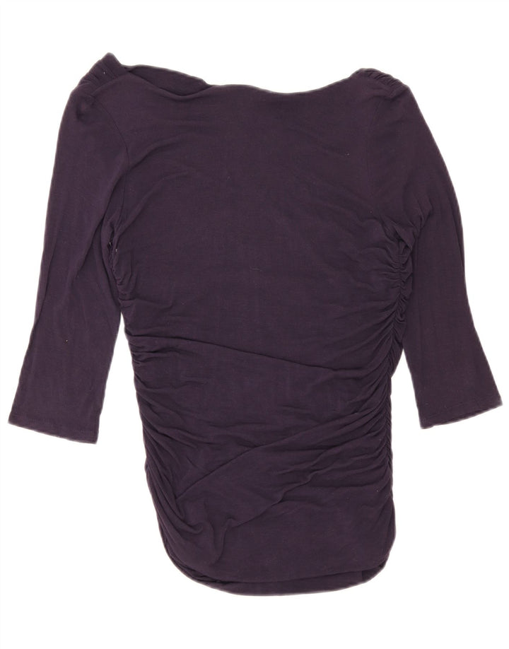 Phase Eight Damen-Top mit 3/4-Ärmeln, schulterfrei, UK 12, mittelviolette Viskose