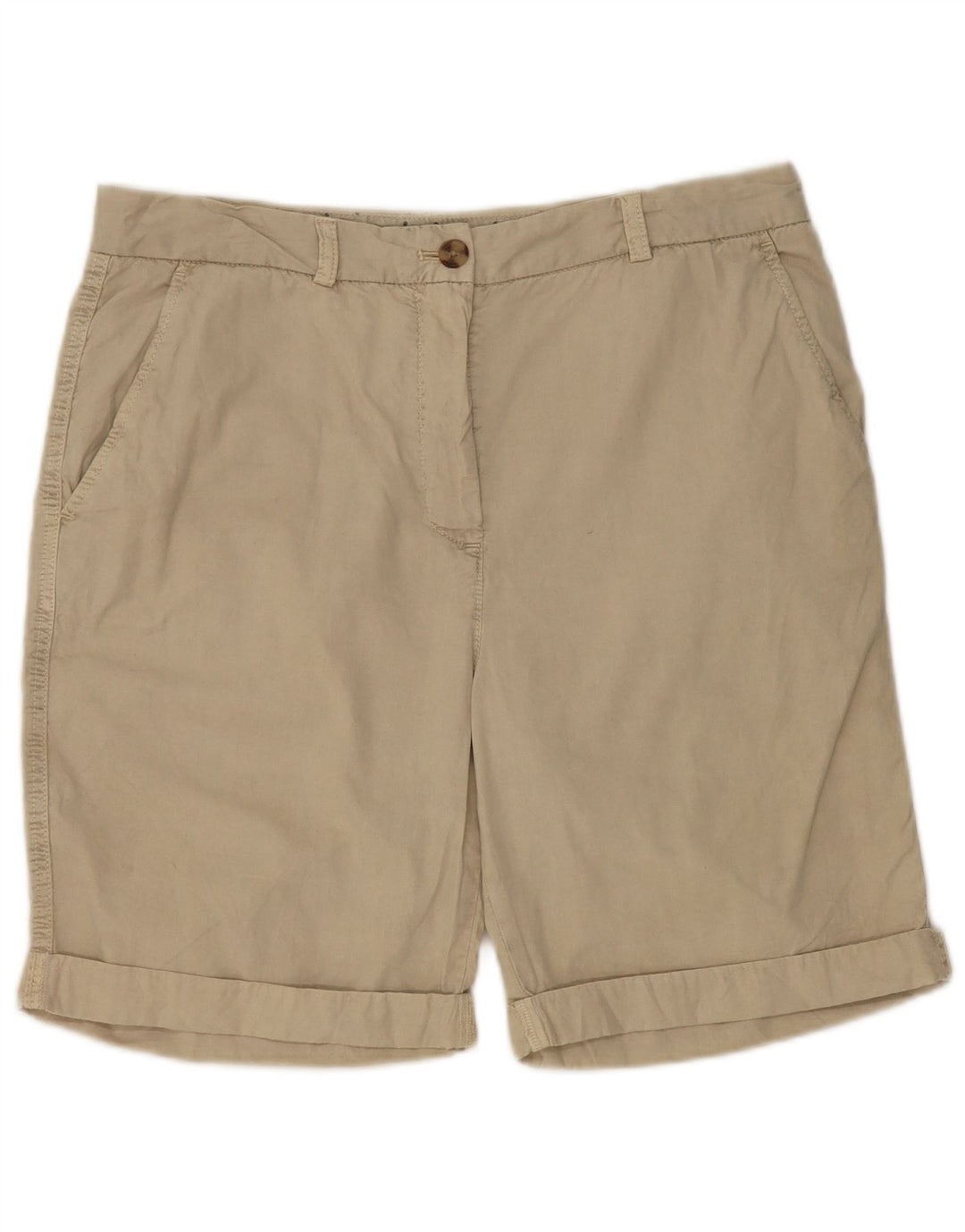 Marks & Spencer Damen Chinoshorts UK 12 Medium W32 Beige Baumwolle