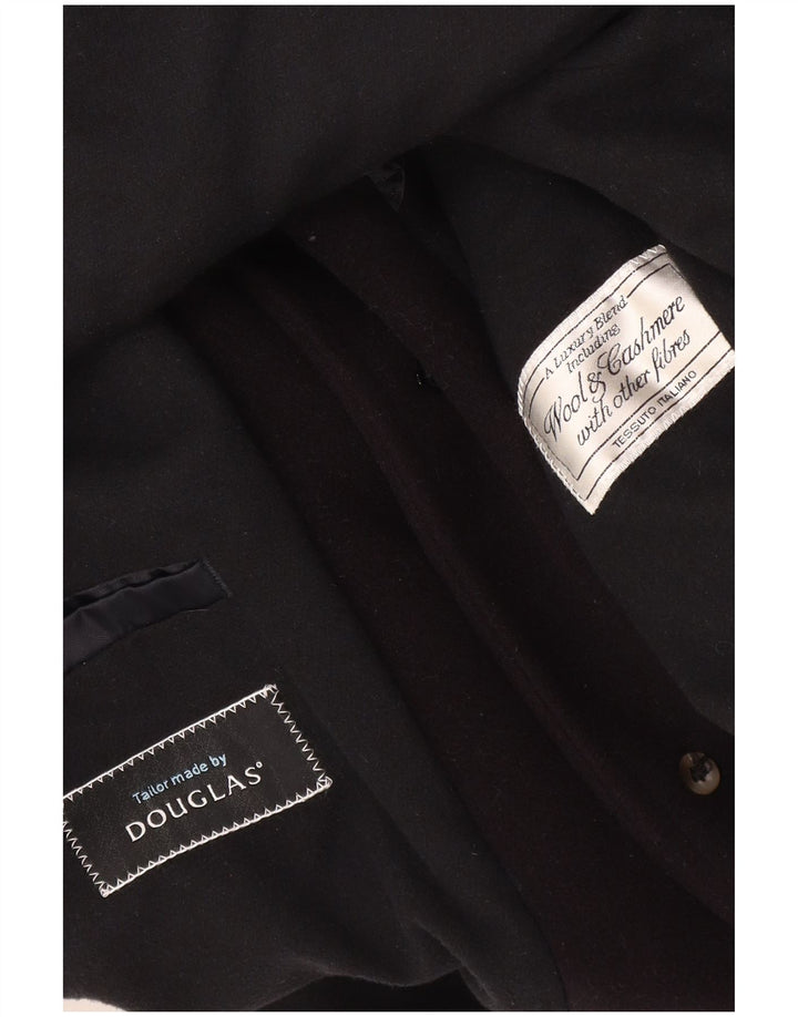 Douglas Herrenmantel UK 38 Mittelschwarze Wolle