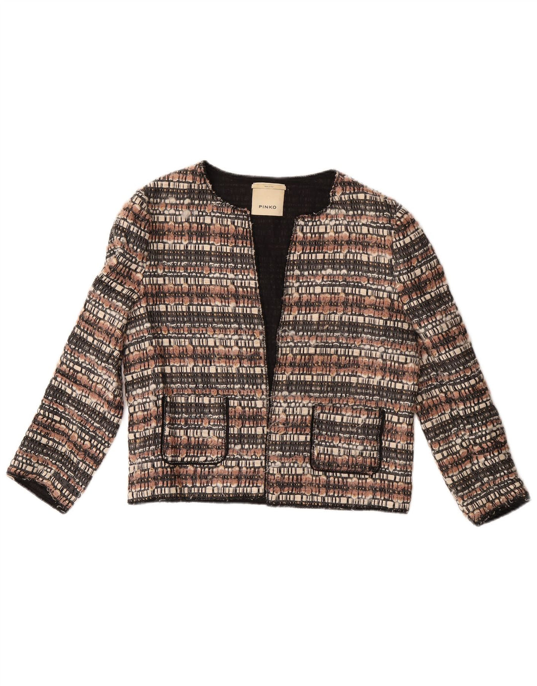 Pinko Damen-Bolerojacke mit 3/4-Ärmeln, UK-Größe 10, Größe S, mehrfarbig, Baumwolle