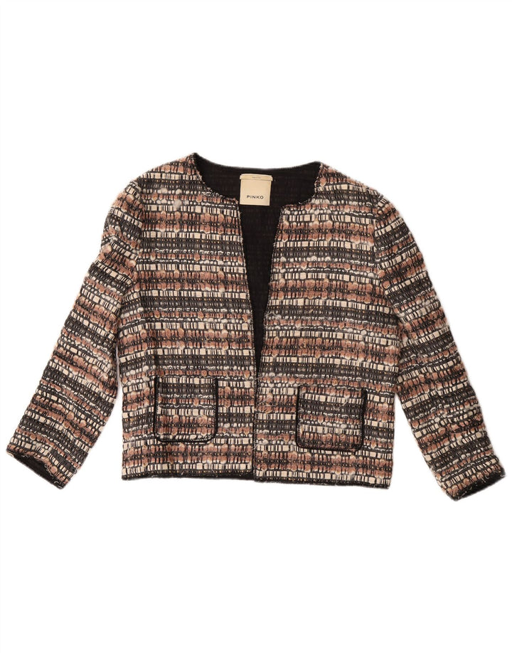 Pinko Damen-Bolerojacke mit 3/4-Ärmeln, UK-Größe 10, Größe S, mehrfarbig, Baumwolle
