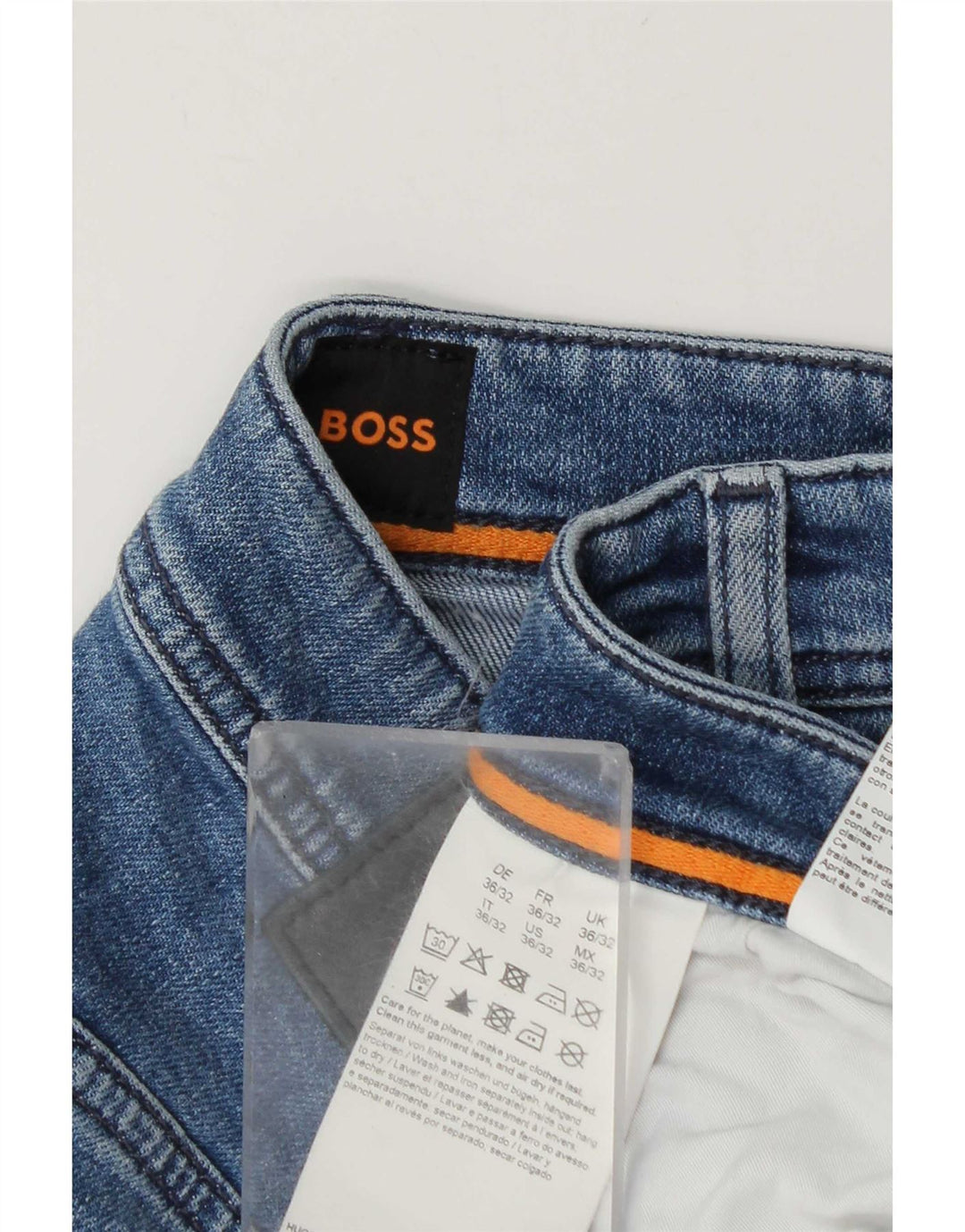 Hugo Boss Herren Slim Jeans W36 L32 Blaue Baumwolle